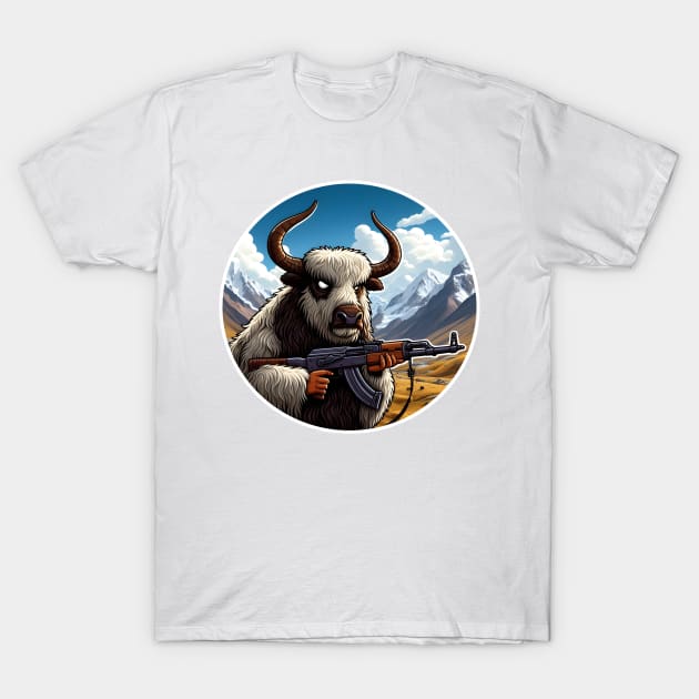 Tactical Yak T-Shirt by Rawlifegraphic